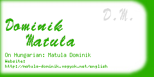 dominik matula business card